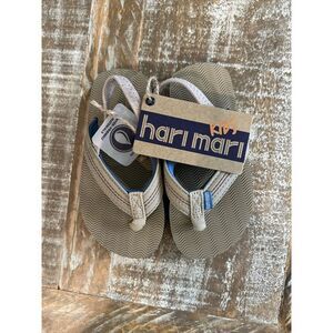 New‎ Kids HARI MARI Aqua/beige Thong Sandal Size 9